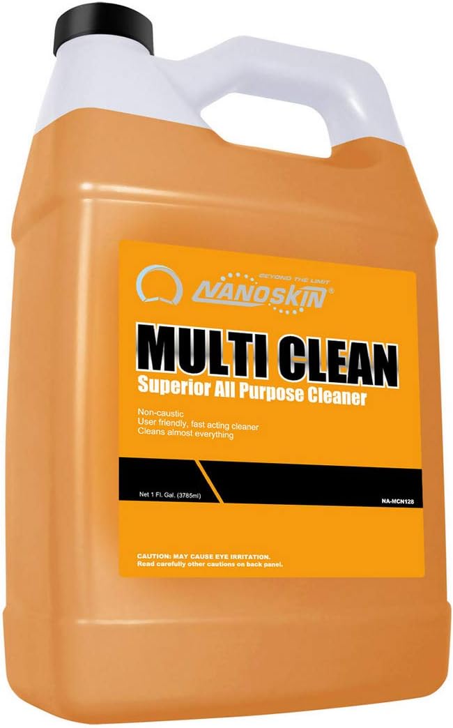 Nanoskin MULTI CLEAN All Purpose Concentrated Cleaner 1 Gallon – Removes Dirt, Grease & Stains on Counters, Carpet, Floors, Fabric, Equipment & Vehicles | Use with Sprayers, Scrubbers, Washers & More