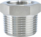 Joywayus Stainless Steel Hex Head Bushing Reducer Pipe Fitting 3/4 NPT Male × 3/8 NPT Female (Pack of 2)