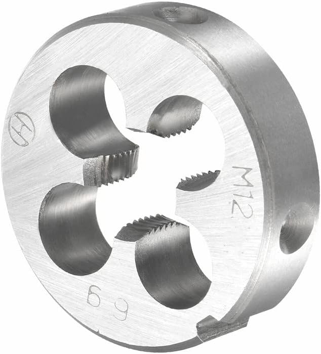 12mm x 1 HSS Metric Tap and Die Set Right Hand Thread,Tapping DIY Tool 3pcs (M12 x 1mm)