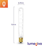 lumenivo 40 Watt 130 Volt T6.5 Refrigerator Light Bulb ー Replaces 40w 120v Freezer Light Bulb Subzero 500 Series Refrigerator Freezer ー Intermediate Base E17 ー Clear Incandescent Bulb ー 2 Pack