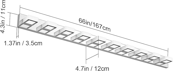 Ralbay 66inch Chrome Bathroom Vanity Lights Stainless Steel Acrylic LED Modern Chrome Bathroom Wall Lighting Fixtures
