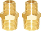 Joywayus 3/8" NPT Male × 1/4" NPT Male Brass Pipe Fitting Adapter