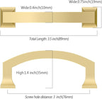 Asidrama 10 Pack 3 Inch(76mm) Brushed Gold Kitchen Cabinet Handles, Cabinet Pulls Kitchen Cabinet Hardware for Cupboard Drawer Pulls