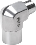 90 Degree Street Elbow - 1/4" NPT Male to 1/4" NPT Female Stainless Steel 304 Heavy Duty Forged Barstock Street Elbow Adapter Pipe Fitting (pack of 2)