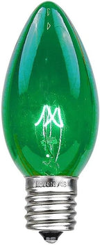 Novelty Lights 500 Case C9 Outdoor Christmas Replacement Bulbs, Green, E17/C9 Intermediate Base, 7 Watt