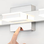 mirrea 20" LED Chrome Vanity Light 3000K/4000K/5000K CCT Adjustable 3 Light Bathroom Light Fixture Over Mirror