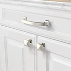 Asidrama 6 Pack 4 Inch(102mm) Hole Centers Kitchen Cabinet Handles, Brushed Satin Nickel Cabinet Pulls Kitchen Cabinet Hardware for Cupboard Drawer Pulls Dresser Handles