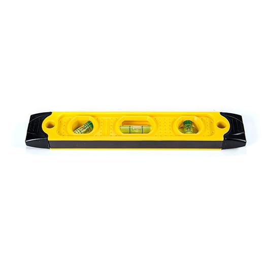 Swanson Tool TL021M 9 In. Speedlite Magnetic Torpedo Level with Rubber End Caps, yellow