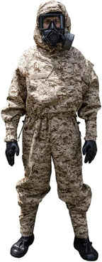 MIRA Safety MOPP-1 CBRN Protective Suit | Washable, Semi-permeable, Chemical-Resistant Coverall with Integrated Hood