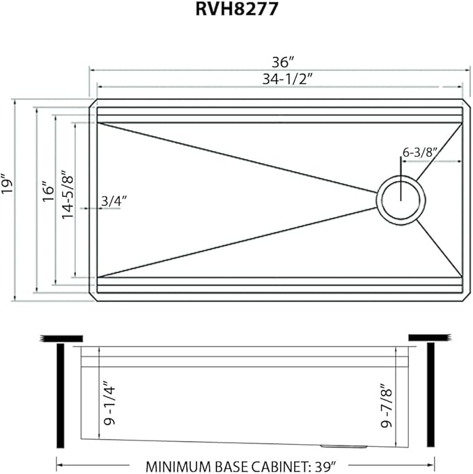 Ruvati 36-inch Workstation Kitchen Sink - Dual Tier Undermount Kitchen Sink - 16 Gauge Stainless Steel Kitchens Sinks with Brushed Finish hides scratches - RVH8277