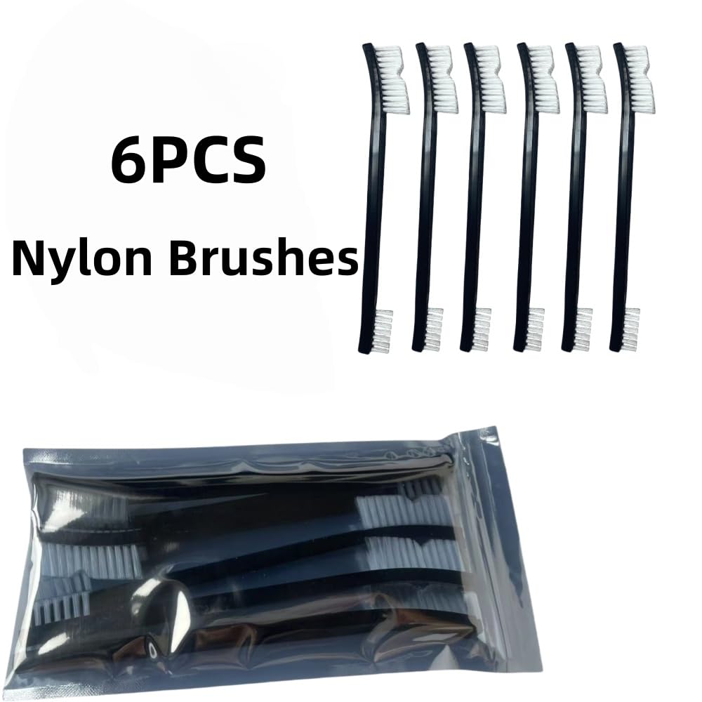 6-Pack Ultimate Detailing Brush Set: Heavy-Duty Nylon & Wire Brushes for Cars, Kitchens & Tight Spaces – Ergonomic Grip, Non-Scratch Bristles