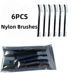 6-Pack Ultimate Detailing Brush Set: Heavy-Duty Nylon & Wire Brushes for Cars, Kitchens & Tight Spaces – Ergonomic Grip, Non-Scratch Bristles