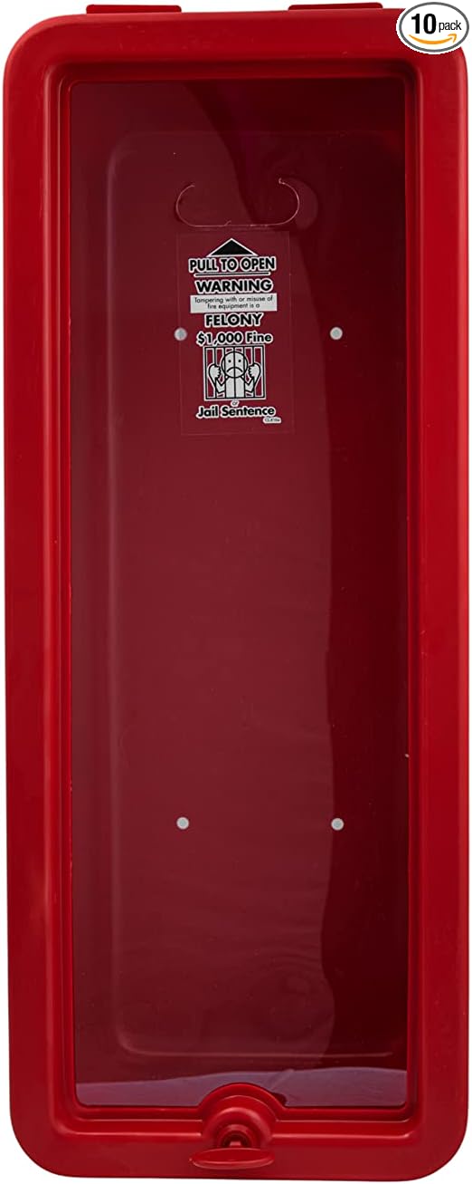 Fire Extinguisher Cabinet Fire Extinguisher Box Outdoor Fire Cabinet Mounted Fire Extinguisher Cabinet Fire Extinguisher Cover (Red with Pull-Panel, Rx350, Plastic, 10 Pounds, 10, AKA1)