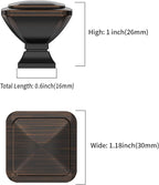 10 Pack Oil Rubbed Bronze Cabinet Knobs Kitchen Cabinet Knobs for Dresser Brushed Bronze Hardware Drawer Pulls Cupboard