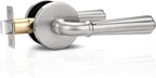 Orger 1 Pack Brushed Nickel Passage Door Lever Keyless Closet Door Handle, Interior Non-Locking Lever Sets Keyless Nickel Finish Door Lock for Right & Left Handed Doors, Stainless Steel
