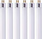 21 Inch F13T5/CW Fluorescent Light Bulb, T5 13 Watts, 4100K Cool White Under Counter Light Bulbs, Replacement Bulb for Under Cabinet Light, G5 Mini Bi-Pin Base - 6 Pack