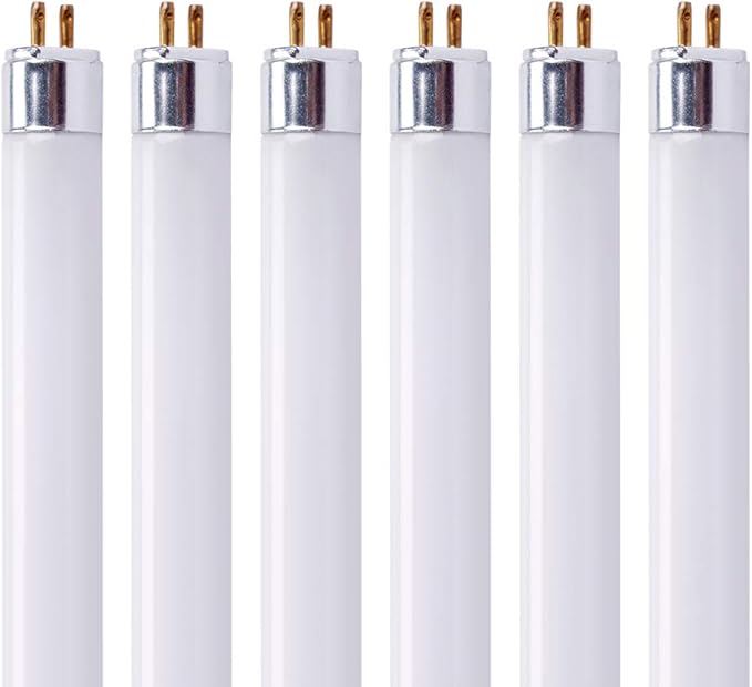 21 Inch F13T5/CW Fluorescent Light Bulb, T5 13 Watts, 4100K Cool White Under Counter Light Bulbs, Replacement Bulb for Under Cabinet Light, G5 Mini Bi-Pin Base - 6 Pack