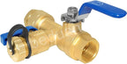 Beduan Water Heater Service Valve Kit 3/4" IPS Isolator Tankless with Pressure Relief Valve, Clean Brass Construction