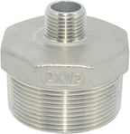 2" x 1/2" Male Threaded Reducing Nipple Fitting/Adapter,Stainless Steel SS304 NPT Pipe Hex Reducer