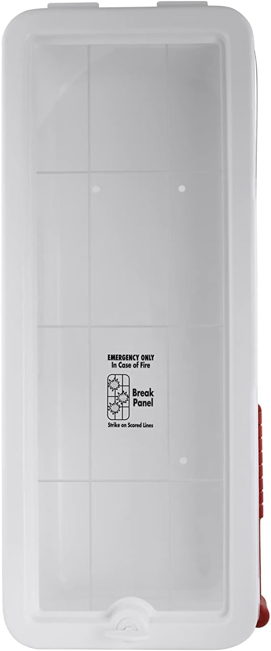 Fire Extinguisher Cabinet Fire Extinguisher Box Outdoor Fire Cabinet Mounted Fire Extinguisher Cabinet Fire Extinguisher Cover (White with Hammer Attachment, Rx350, Plastic, 20 Pounds, 3, AKA1)