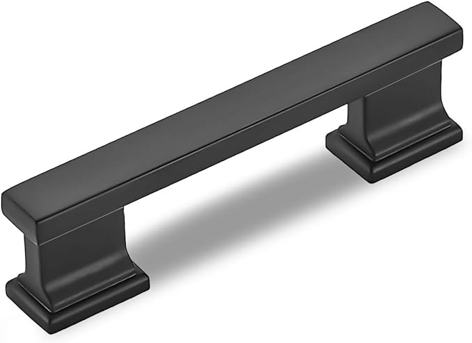10 Pack 4 Inch Length|3 Inch(76mm) Hole Center Matte Black Kitchen Cabinet Handles, Cabinet Pulls Kitchen Cabinet Hardware, Cupboard Pulls, Drawer Handles