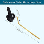 Universal Metal Side Mount Toilet Handle Replacement Kit Compatible with Kohler K-GP30324-CP/Glacier Bay Toilet with 1pc Flapper Chain, Toilet Flusher Lever, Oil Rubbed Bronze