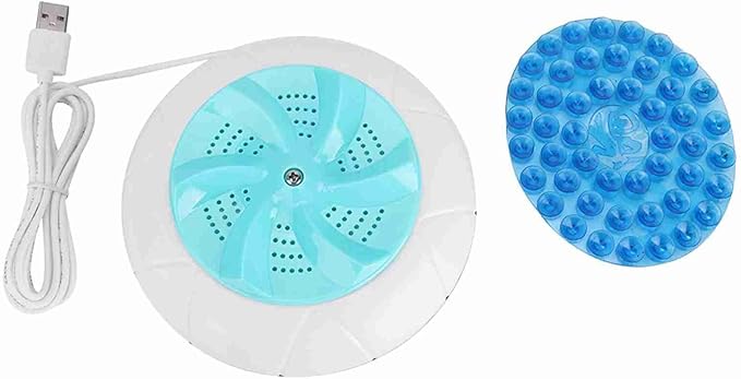 Mini Portable Household Washing Machine Ultrasound Turbo Washer Laundry for Travel (Green)