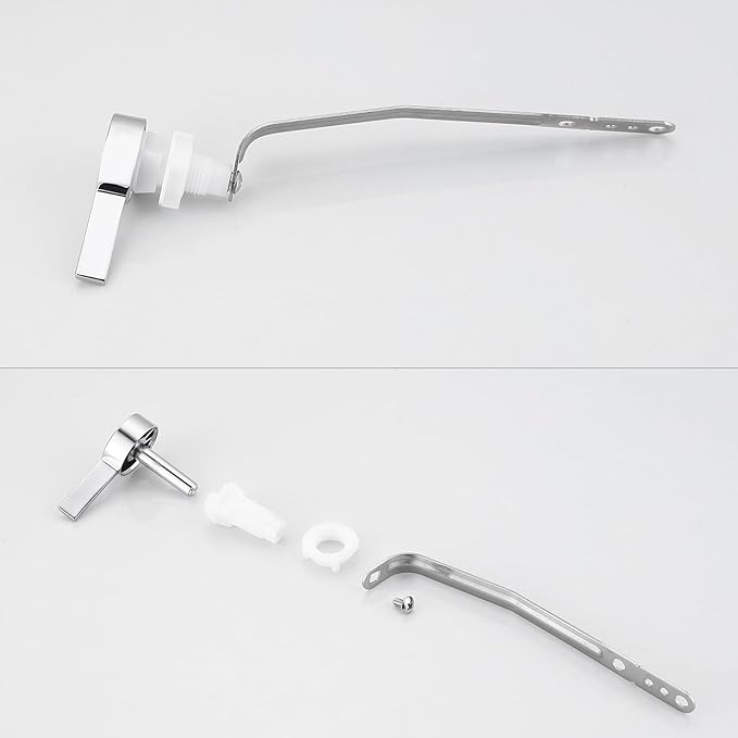 Toilet Handle for Kohler 1075348-CP Left Trip Lever Service Kit, Toilet Handle Replacement Kit Side Mount, Toilet Tank Lever, 1-Pack Polished Chrome