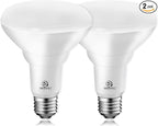 Energetic BR30 LED Recessed Light Bulb, 9W=75W, 3000K Warm White, 900LM, Dimmable Ceiling Flood Light Bulb for Cans, CRI80+, 2Pack