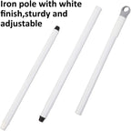 BOOMJOY 2 Pack Floor Scrub Brush with Long Handle, 2 in 1 Scrape and Brush, for Cleaning Deck, Tile, Grout, Kitchen, Patio, Garages