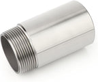 TAISHER 1PCS Stainless Steel Pipe Fittings, 1-1/2" NPT Male x 1-1/2" NPT Female Threaded, 6" Length Nipple Cast Pipe