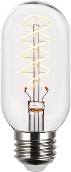 AMDTU Light Bulbs 75 Watt Equivalent, Ultra Filament Spiral LED Edison Bulb 7W, 700 Lumens E26 Base Edison LED Bulbs Dimmable, Soft White 2700K T45 Clear Glass Bulbs, 4 Pack