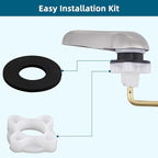 Hygie Rinse Metal Toilet Handle Replacement Kit Universal Front Mount Fit, Toilet Lever Compatible with American Standard/Glacier Bay/Gerber, Toilet Flush Handle with Flapper Chain, Brushed Nickel