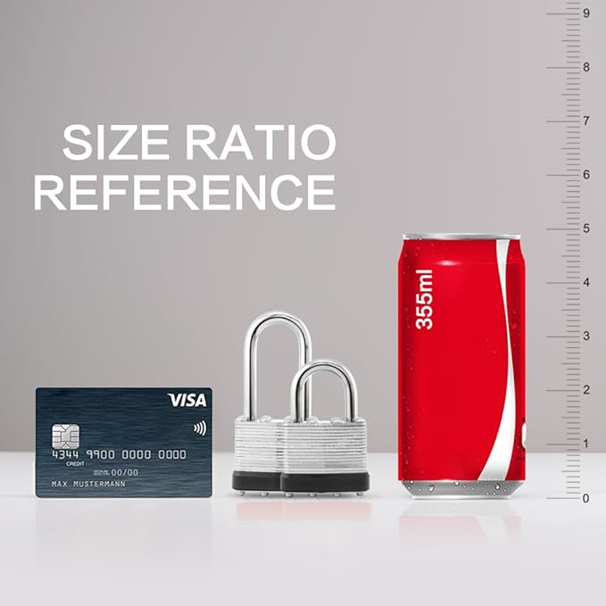 Lock Outdoor Padlocks, Key Lock, Padlocks with Same Key - Laminated Steel Keyed Padlocks with Normal Shackle, 60 Pack, for Hasp Latch, Sheds, Fences, Storage Locker, School, Gym, Silver