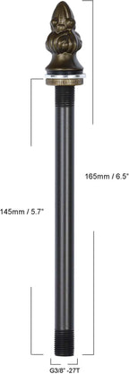 Bieye SS024 Lampshade Support with Finial for Tiffany Style Stained Glass Floor Lamp Table Lamp (G3/8 145mm Acorn)