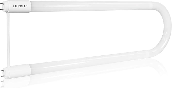 LUXRITE U Bend LED Tube Light, T8 T12, 18W (32W Equivalent), 3000K Soft White, 2000 Lumens, Fluorescent Light Tube Replacement, Direct or Ballast Bypass, DLC and ETL Listed, G13 Base (2 Pack)