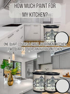 ALL-IN-ONE Paint, Durable cabinet and furniture paint. Built in primer and top coat, no sanding needed. Includes our 30 featured color card - Starry Night, Gallon