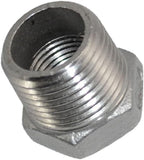 1/2" Male NPT to 1/4" Female NPT Female Reducing/Reducer Bushing Pipe Fitting,Adapter,Stainless Steel SS 304 Hex Bushing