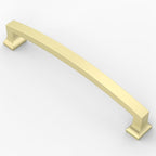 Asidrama 10 Pack 6.3 Inch(160mm) Hole Centers Kitchen Cabinet Handles, Brushed Brass Cabinet Pulls Kitchen Cabinet Hardware for Cupboard Drawer Pulls