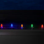 Wintergreen Lighting 25 Pack OptiCore C7 LED Christmas Light Bulbs - Replacement LED Christmas Lights Heavy Duty Premium Outdoor Christmas Lights, E12 Base (Multicolor Faceted)