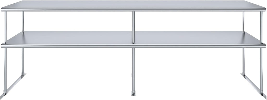 AmGood Double OverShelf Stainless Steel NSF - Many (96" Long x 18" Deep)