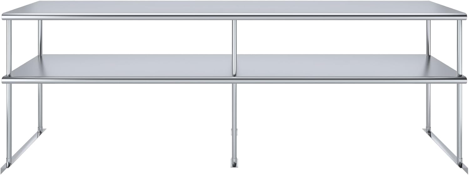AmGood Double OverShelf Stainless Steel NSF - Many (96" Long x 18" Deep)