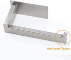 Toilet Paper Holder, Self Adhesive Tissue Holder Stainless Steel Rustproof Paper Roll Holder, No Drilling Easy to Install, Toilet Paper Rack Suitable for Office, Bathroom (Brushed Nickel)