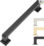 5 Inch 20 Pack Cabinet Handles Matte Black Pulls Hardware for Kitchen Cabinets Cupboards