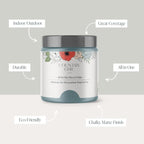 Country Chic All-in-One Chalk Paint for Furniture, Cabinets, Home Decor, Eco-Friendly, Matte Finish, Built-In Primer & Top Coat for Wood, Metal - Nightfall (Blue) - 4 oz (118 ml)