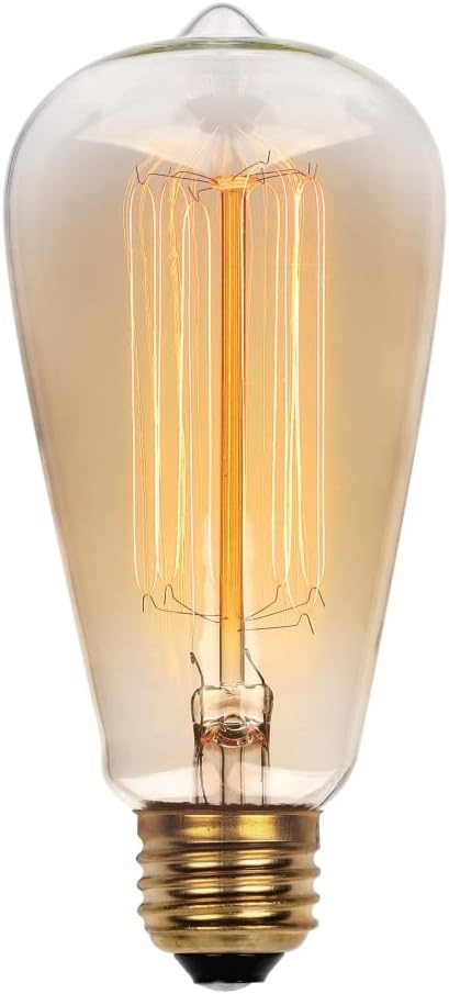 Westinghouse 0413220 60 Watt ST20 Amber Timeless Vintage Inspired Bulb with Medium Base (Pack of 6)