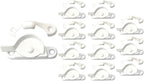 QCAA Zinc Die Cast Window Sash Lock, 2-7/16", White, 12 Pack, Made in Taiwan