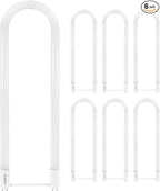 LUXRITE U Bend LED Tube Light, T8 T12, 18W (32W Equivalent), 3000K Soft White, 2000 Lumens, Fluorescent Light Tube Replacement, Direct or Ballast Bypass, DLC and ETL Listed, G13 Base (6 Pack)