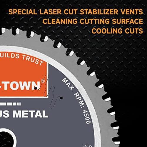 TWIN-TOWN 7-1/4-Inch 48 Teeth Dry Cut Steel and Ferrous Metal Cermet Saw Blade with 5/8-Inch Arbor