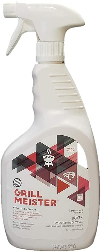 GrillMeister Degreaser & Cleaner for Oven, Grills, Fryers, & Barbeque, 1 Quart (3-Pack)